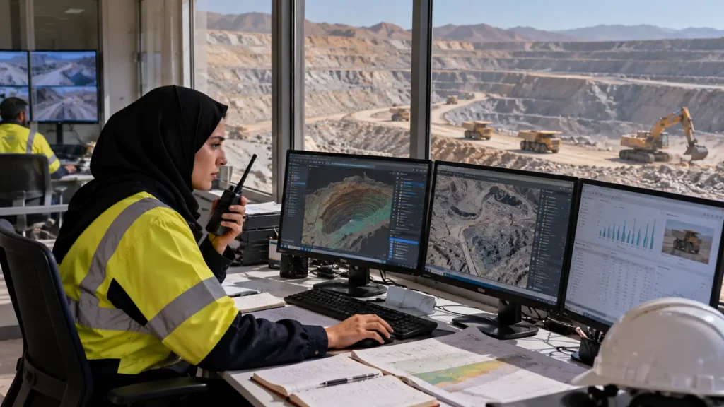 محیط کار مهندس معدن چگونه است؟ با کار مهندس معدن در دفتر فنی معدن، سایت معدنی، کارخانه فرآوری و دیگر محیط‌های شغلی این رشته آشنا شوید.