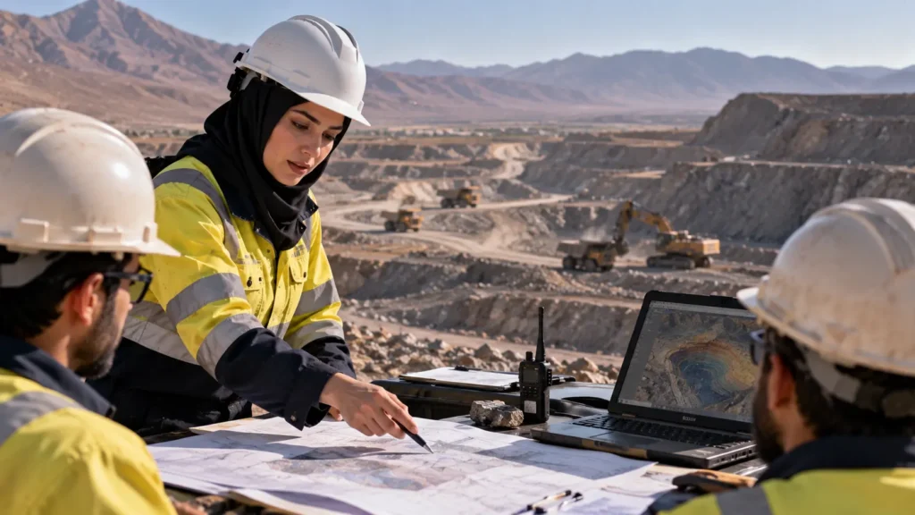 محیط کار مهندس معدن چگونه است؟ با کار مهندس معدن در دفتر فنی معدن، سایت معدنی، کارخانه فرآوری و دیگر محیط‌های شغلی این رشته آشنا شوید.