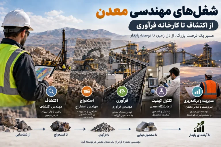 شغل‌های مهندسی معدن؛ از اکتشاف تا کارخانه فرآوری